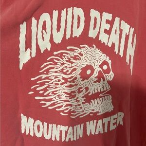 Super Cool Liquid Death Mountain Water Pink Sweatshirt